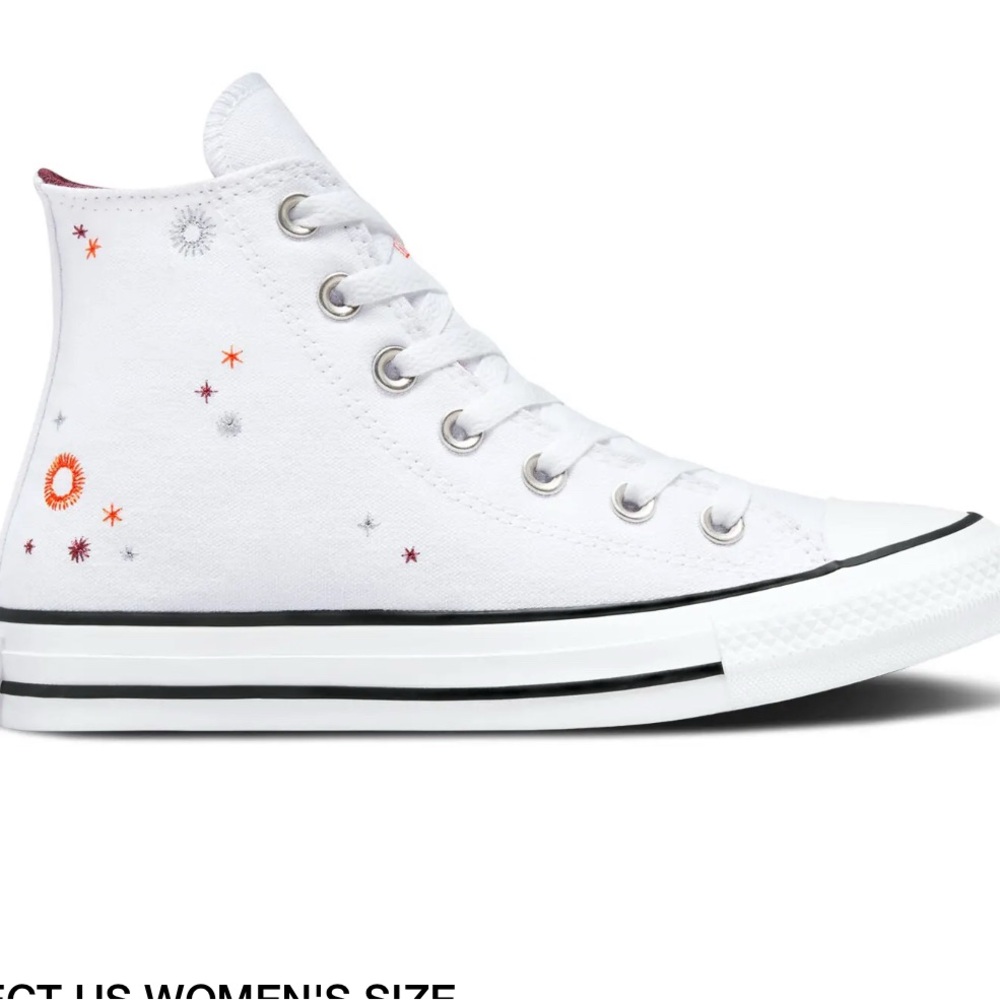 Converse “You Are On The Right Path” Women's White Embroidered High-Top Sneakers
